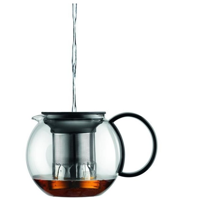 ASSAM - Théiere a piston BODUM , couvercle plastique, filtre en inox, 0.5 l