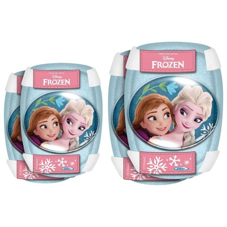 Set patins a roulettes et protections - LA REINE DES NEIGE - RN246035 - Avec coudieres et genouilleres - Bleu