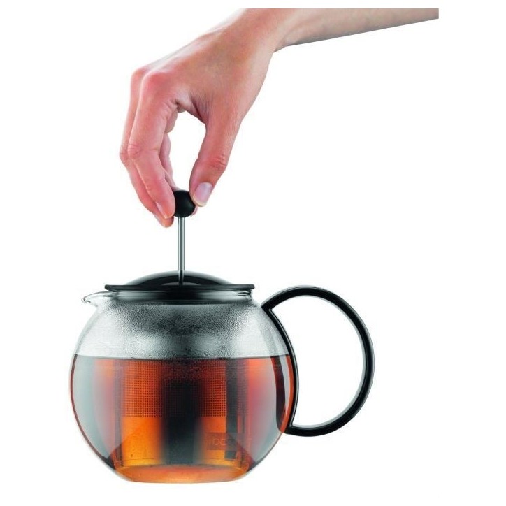ASSAM - Théiere a piston BODUM , couvercle plastique, filtre en inox, 0.5 l