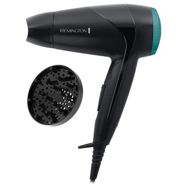 Remington D1500 Seche-Cheveux de Voyage Puissant 2000W On The Go, Poignée Pliable, Ultra Compact Remington D1500 Seche-Cheveux de Voyage Puissant 2000W On The Go, Poignée Pliable, Ultra Compact