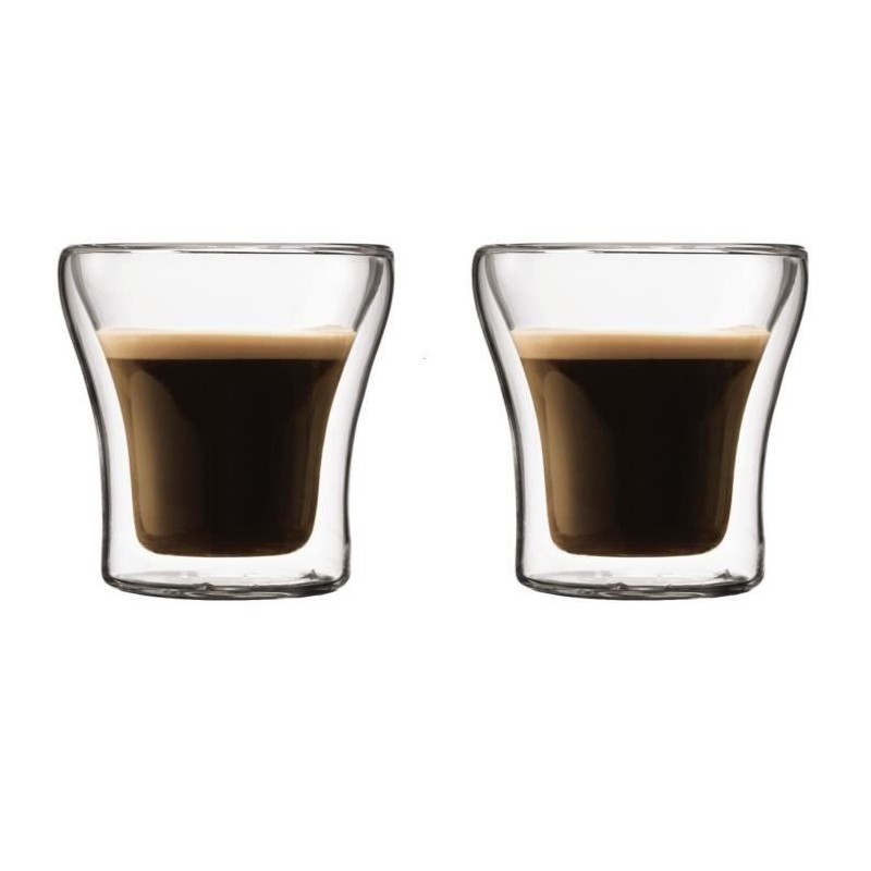 Set 2 verres - BODUM - Assam - Double paroi - 0.1 l - Transparent Set 2 verres - BODUM - Assam - Double paroi - 0.1 l - Transparent