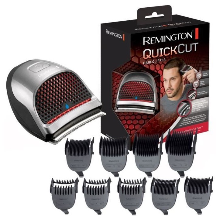 Remington HC4250 Tondeuse Cheveux QuickCut Etanche, Lame Incurvée Acier Inoxydable, Design Ergonomique Exclusif, Batterie Lithi Remington HC4250 Tondeuse Cheveux QuickCut Etanche, Lame Incurvée Acier Inoxydable, Design Ergonomique Exclusif, Batterie Lithi