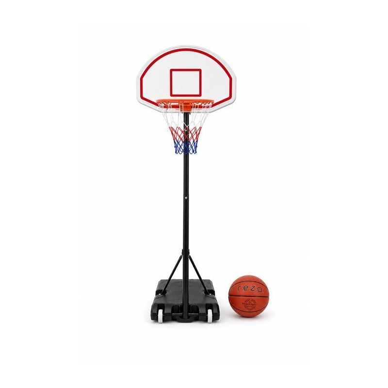 Panier de basketball - REZO - Réglable de 1,65 a 2,10 m - Deux roues