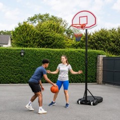 Panier de basketball - REZO - Réglable de 1,65 a 2,10 m - Deux roues
