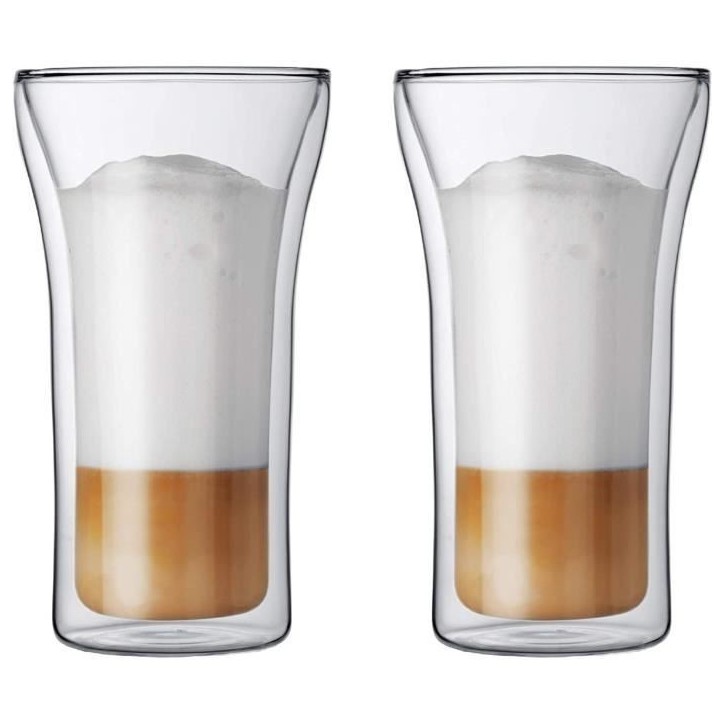 Set 2 verres - BODUM - Assam - Double paroi - 0.2 l - Transparent