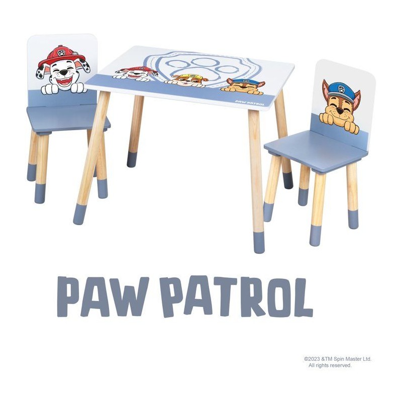 Set table et 2 chaises pour enfant - ROBA - Pat'Patrouille - Pieds en