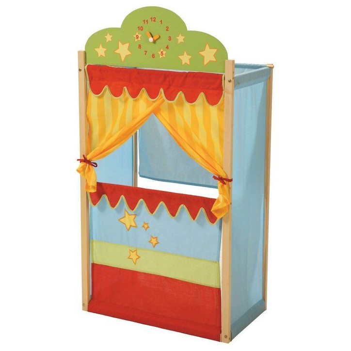 Théâtre de marionnettes - ROBA - Cadre en bois massif - Univers Cirque - Des 3 ans