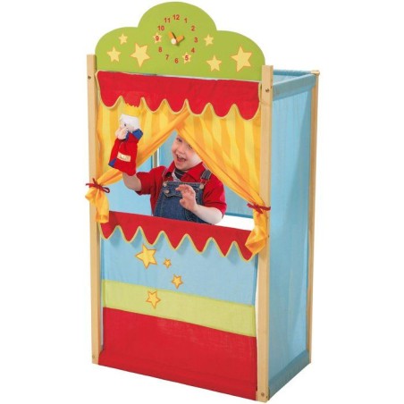 Théâtre de marionnettes - ROBA - Cadre en bois massif - Univers Cirque - Des 3 ans