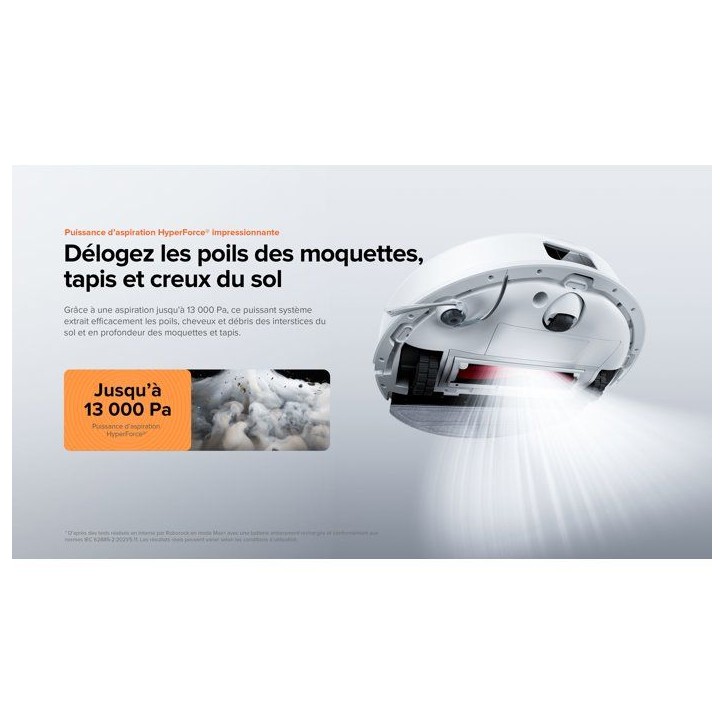 Robot aspirateur laveur - ROBOROCK Q10 Max+ Black - Autonomie longue durée - Aspiration 13 000 Pa - Station automatique Robot aspirateur laveur - ROBOROCK Q10 Max+ Black - Autonomie longue durée - Aspiration 13 000 Pa - Station automatique