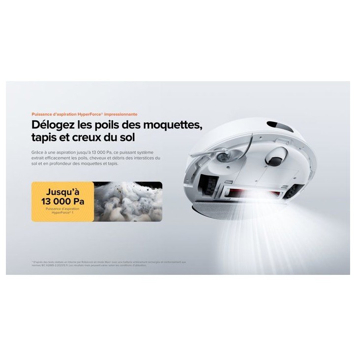 Robot aspirateur laveur - ROBOROCK Q7 Pro Max+ Black - Autonomie longue durée - Aspiration 13 000 Pa - Station de vidage automa Robot aspirateur laveur - ROBOROCK Q7 Pro Max+ Black - Autonomie longue durée - Aspiration 13 000 Pa - Station de vidage automa