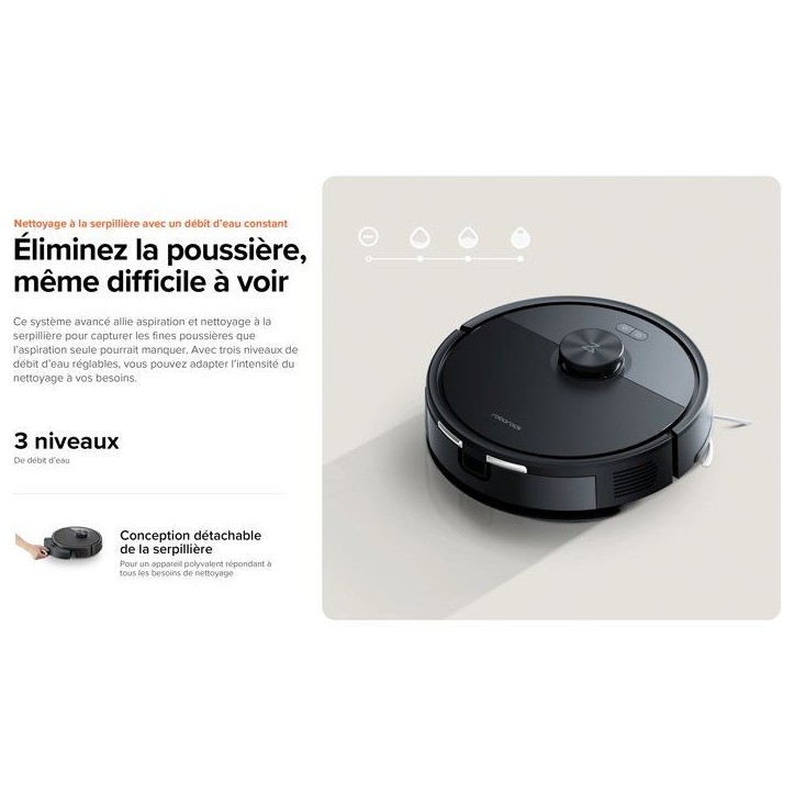 Robot aspirateur laveur - ROBOROCK Q7 Pro Max+ Black - Autonomie longue durée - Aspiration 13 000 Pa - Station de vidage automa Robot aspirateur laveur - ROBOROCK Q7 Pro Max+ Black - Autonomie longue durée - Aspiration 13 000 Pa - Station de vidage automa