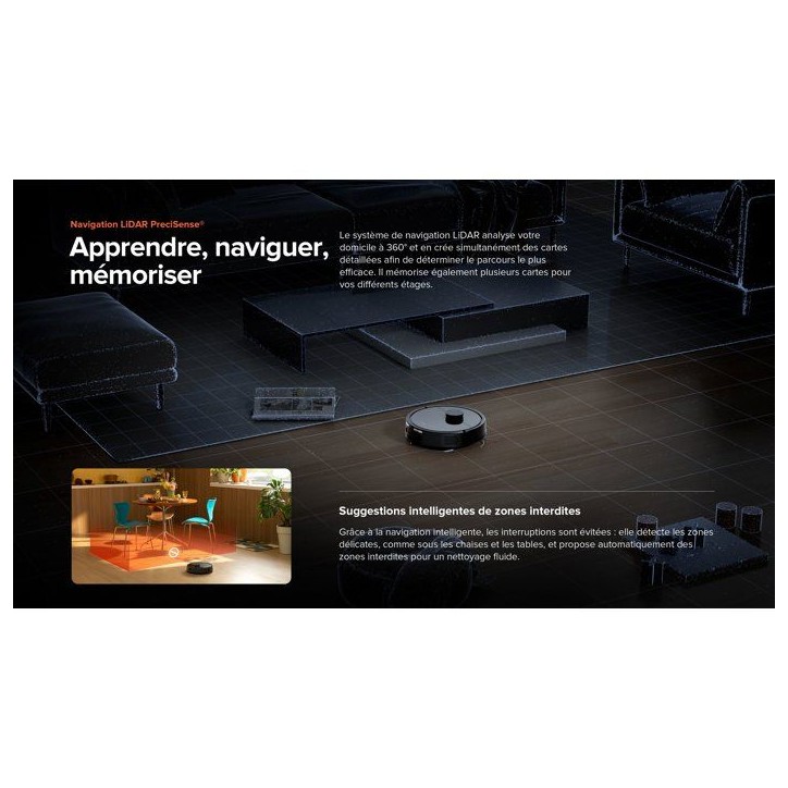 Robot aspirateur laveur - ROBOROCK Q7 Pro Max+ Black - Autonomie longue durée - Aspiration 13 000 Pa - Station de vidage automa Robot aspirateur laveur - ROBOROCK Q7 Pro Max+ Black - Autonomie longue durée - Aspiration 13 000 Pa - Station de vidage automa