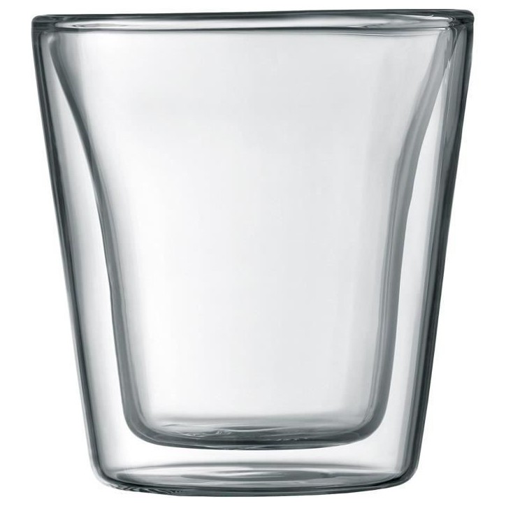 Set 2 verres - BODUM - Canteen - Double paroi - 0.1 l - Transparent Set 2 verres - BODUM - Canteen - Double paroi - 0.1 l - Transparent