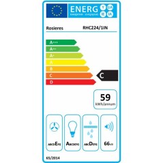 Hotte aspirante casquette - ROSIERES RHC224/1IN - 3 vitesses - L 60cm