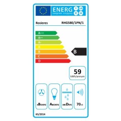 Hotte groupe filtrant - ROSIERES RHG580/1PN/1 - 3 vitesses - L 52cm -
