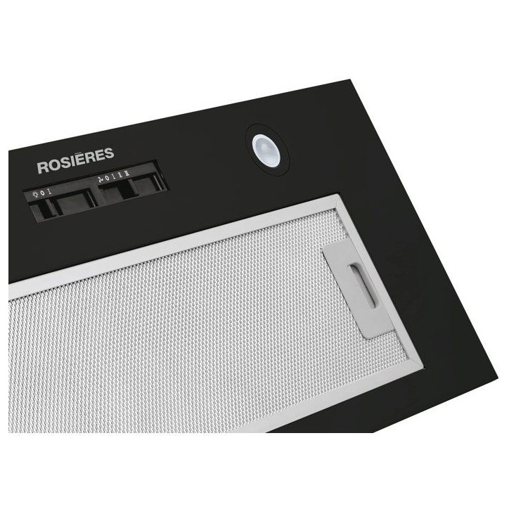 Hotte groupe filtrant - ROSIERES RHG580/1PN/1 - 3 vitesses - L 52cm - Noir et Inox Hotte groupe filtrant - ROSIERES RHG580/1PN/1 - 3 vitesses - L 52cm - Noir et Inox