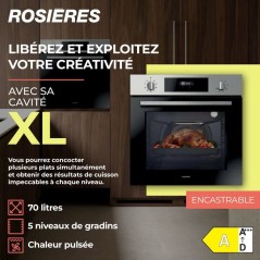Four encastrable - Pyrolyse Chaleur pulsée ROSIERES RFC31P5879IN - Po