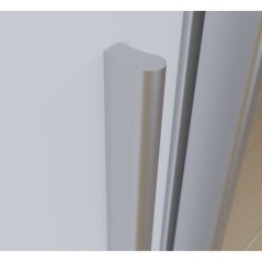 Armoire NARAGO - Décor Blanc mat - 2 portes coulissantes + miroir + 2