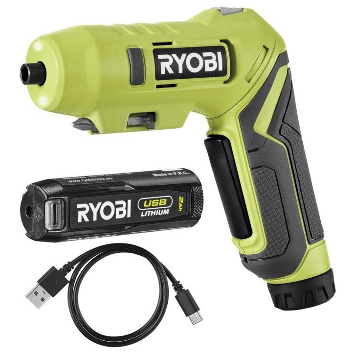 RYOBI Tournevis électrique 4V USB Lithium - batterie 2Ah + chargeur - RSDP4-120G