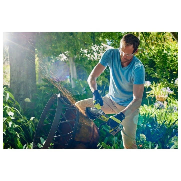 RYOBI Pack 4 outils ONE+ 18V perceuse a percussion + meuleuse + scie sauteuse + ponceuse + batt. 5Ah & 2Ah + sac R18CK4F-252S