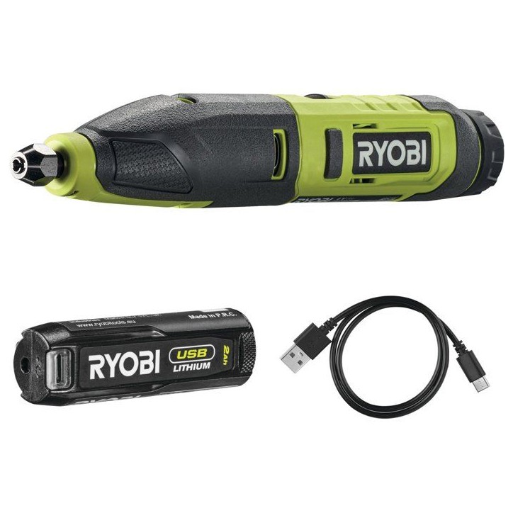 RYOBI Outil de sculpture 4V USB Lithium - batterie 2Ah + chargeur - RPC4-120G RYOBI Outil de sculpture 4V USB Lithium - batterie 2Ah + chargeur - RPC4-120G
