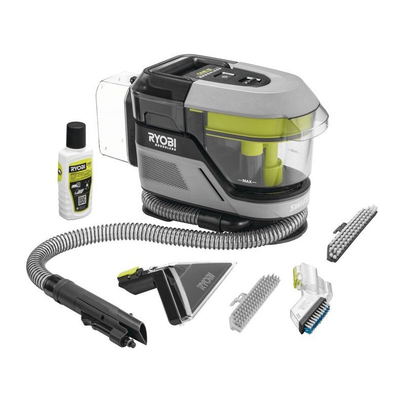 RYOBI Détacheur Brushless 18V ONE+ tissus moquettes voiture - sans ba