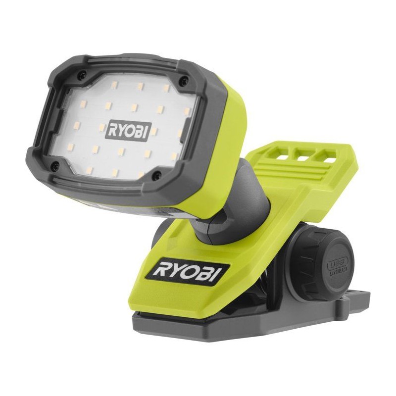 RYOBI Lampe sur pince 4V USB Lithium - sans batterie ni chargeur - RLC