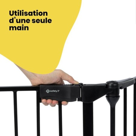 SAFETY 1ST Barriere modulaire 5 panneaux, barriere sécurité extra large 3 m, Ouverture dans les 2 sens, Installation facile, N