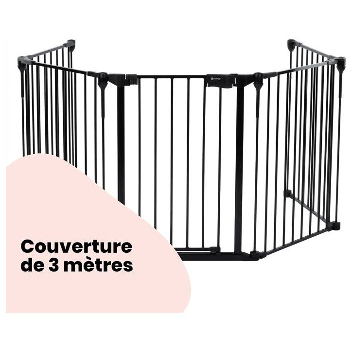 SAFETY 1ST Barriere modulaire 5 panneaux, barriere sécurité extra large 3 m, Ouverture dans les 2 sens, Installation facile, N SAFETY 1ST Barriere modulaire 5 panneaux, barriere sécurité extra large 3 m, Ouverture dans les 2 sens, Installation facile, N