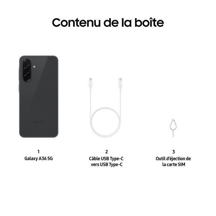 SAMSUNG Galaxy A36 5G Smartphone 128 Go Noir
