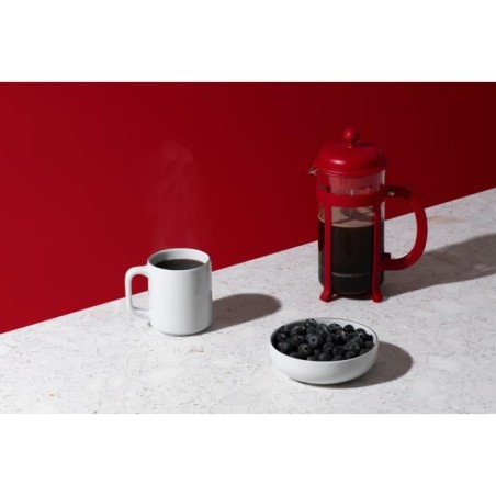 Cafetiere a piston - BODUM - Java - Monture et couvercle en plastique - 8 tasses - 1 l - Rouge