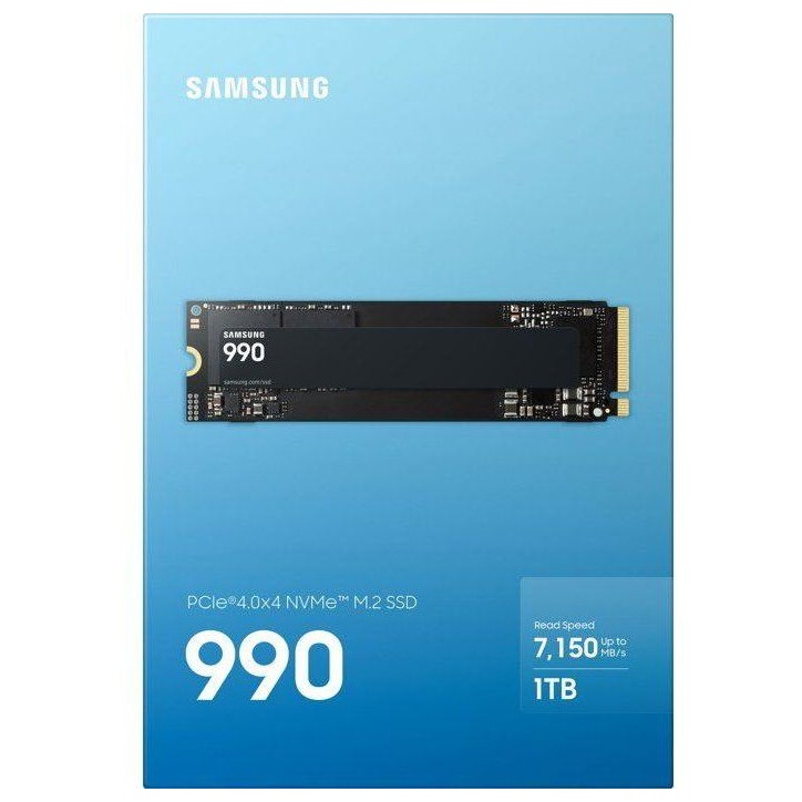 SAMSUNG - 990 - SSD Interne - 1 To - NVMe™ PCIe 4.0 - Vitesse lecture jusqu'a 7 150 Mo/s SAMSUNG - 990 - SSD Interne - 1 To - NVMe™ PCIe 4.0 - Vitesse lecture jusqu'a 7 150 Mo/s