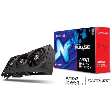 SAPPHIRE - Carte graphique - PULSE AMD RADEON™ RX 9070 XT GAMING - 1