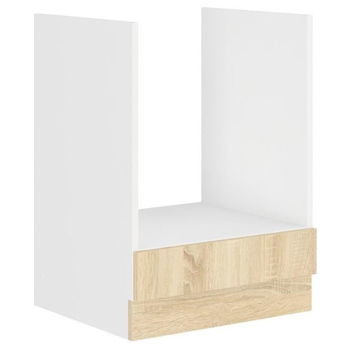 Meuble bas four - Décor chene sonoma - L60xP48xH82 cm - Plan de travail non inclus Meuble bas four - Décor chene sonoma - L60xP48xH82 cm - Plan de travail non inclus