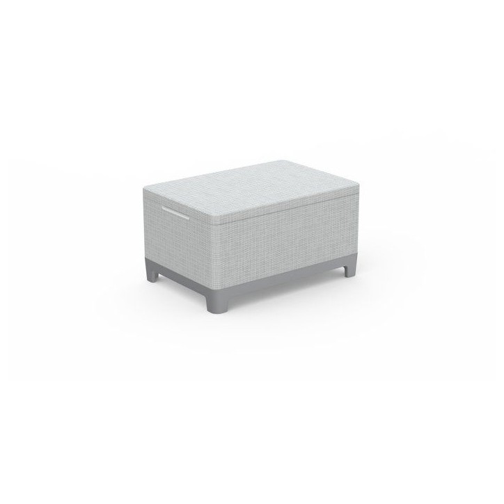 Salon bas de jardin - Résine - 4 places- Keter - Scandi Linea - Table coffre - Imitation canage gris clair et structure gris pe Salon bas de jardin - Résine - 4 places- Keter - Scandi Linea - Table coffre - Imitation canage gris clair et structure gris pe