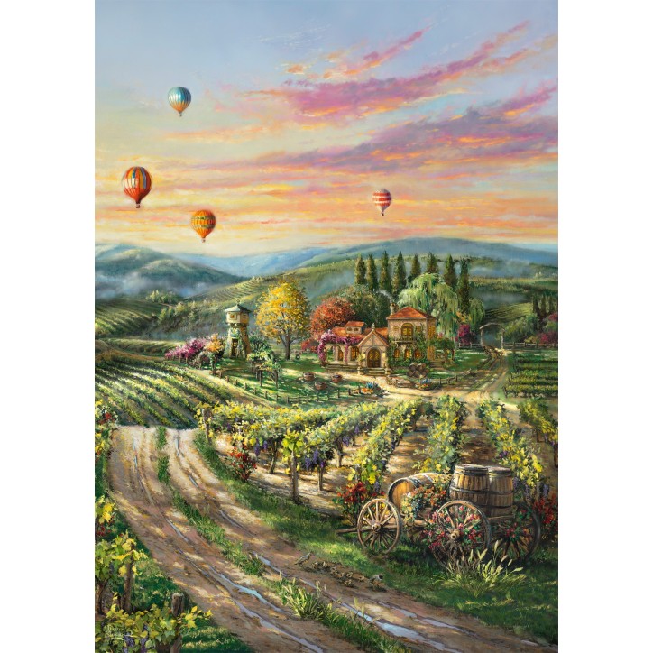 Puzzle - SCHMIDT SPIELE - Peaceful Valley Vineyard - 1000 pieces - Des 14 ans Puzzle - SCHMIDT SPIELE - Peaceful Valley Vineyard - 1000 pieces - Des 14 ans