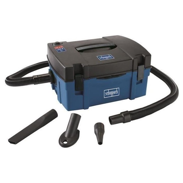 Aspirateur compact de chantier Scheppach - HD2P - Cuve polypropylene 5L - 1250W Aspirateur compact de chantier Scheppach - HD2P - Cuve polypropylene 5L - 1250W