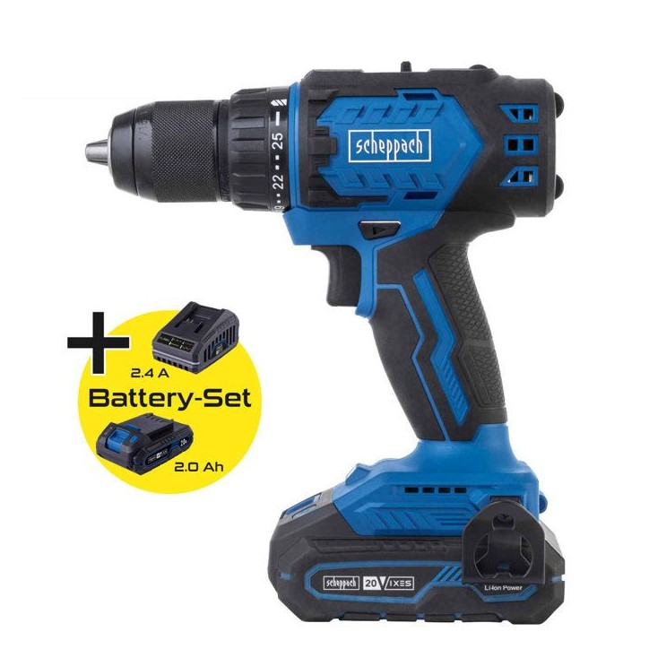 Perceuse visseuse percussion sans fil BC-CD60-X - brushless 60 Nm mandrin 13mm - SCHEPPACH 20V IXES - Batterie 2Ah + chargeur 2.