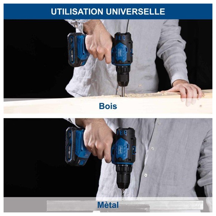 Perceuse visseuse percussion sans fil BC-CD60-X - brushless 60 Nm mandrin 13mm - SCHEPPACH 20V IXES - Batterie 2Ah + chargeur 2.