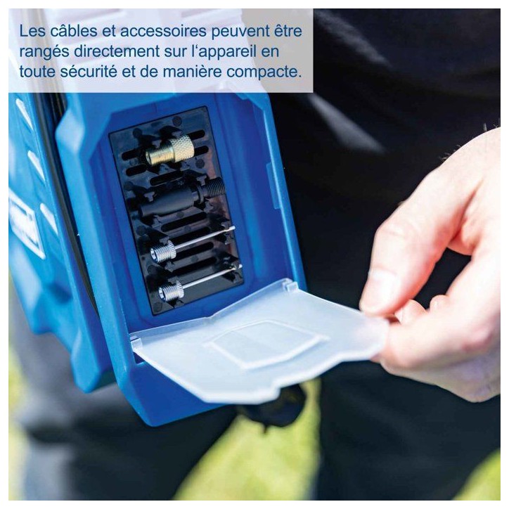 Compresseur portatif SCHEPPACH - AIRFORCE 7 SC - 100 W - 8 bars - 24L/min - 2 aiguilles + 2 adaptateurs