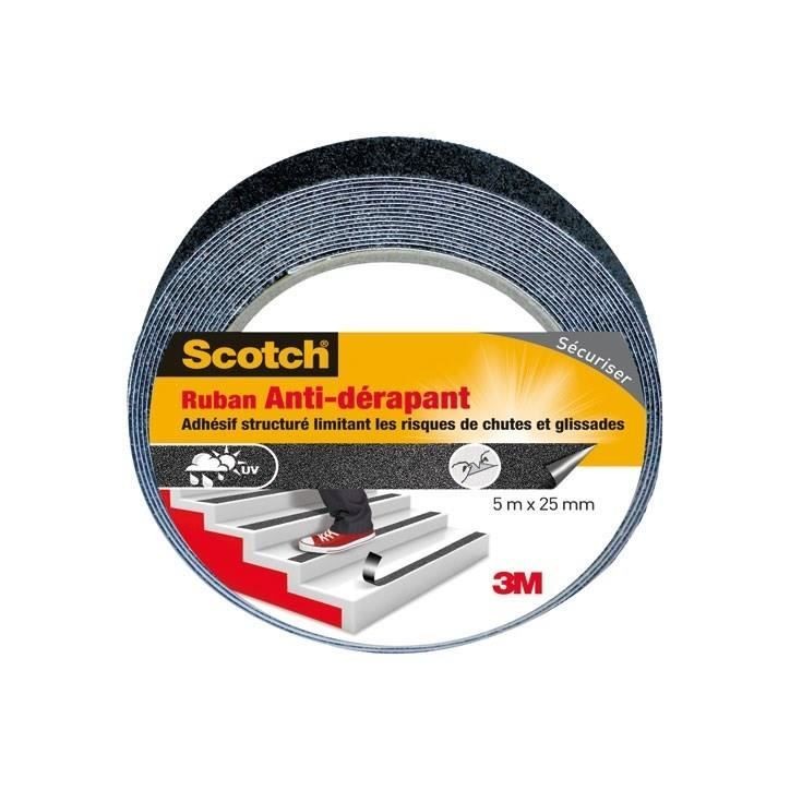 3M SCOTCH Ruban antidérapant - 5 m x 25 mm - Noir 3M SCOTCH Ruban antidérapant - 5 m x 25 mm - Noir