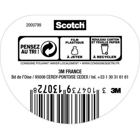 3M SCOTCH Ruban antidérapant - 5 m x 25 mm - Noir