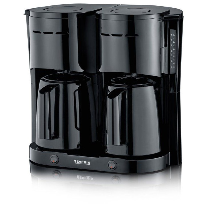 Cafetiere Filtre Isotherme Duo - SEVERIN - KA9315 - Jusqu'a 2L soit 16 tasses - 2 verseuses isothermes - 2 filtres pivotants - N