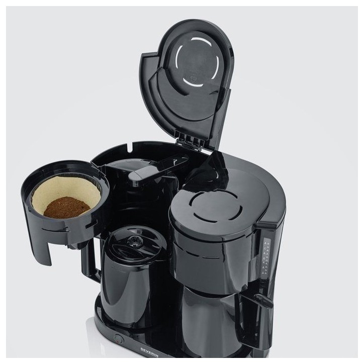 Cafetiere Filtre Isotherme Duo - SEVERIN - KA9315 - Jusqu'a 2L soit 16 tasses - 2 verseuses isothermes - 2 filtres pivotants - N