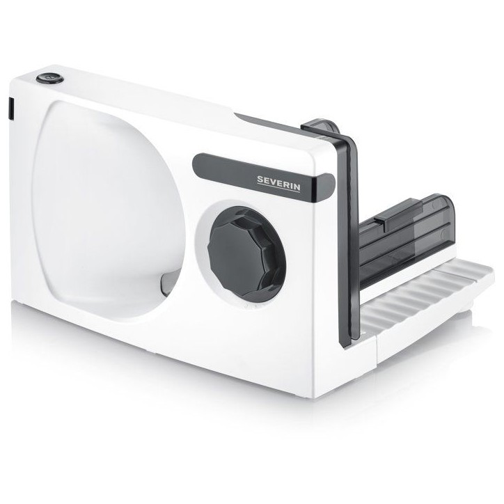 Trancheuse électrique compacte - SEVERIN - AS3912 - 100 W - Lame inox amovible 0 a 15 mm - Blanc