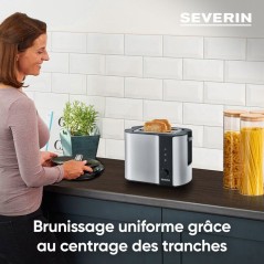 Grille-pain automatique compact - SEVERIN - AT 2589 - Toaster compact