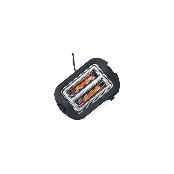 Grille-pain automatique compact - SEVERIN - AT 2589 - Toaster compact 1 fente - Réglage brunissage - inox/noir