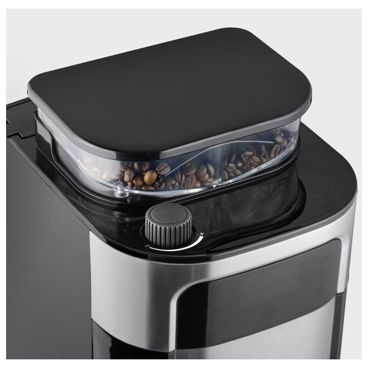 Cafetiere filtre avec broyeur intégré - SEVERIN - KA4814 - Machine a café écran tactile - verseuse isotherme 8 tasses - Noir