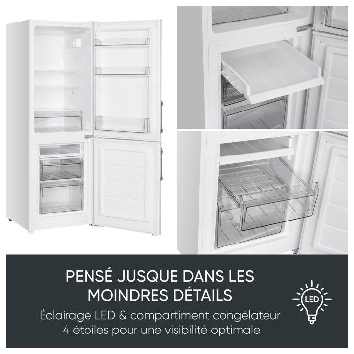 Réfrigérateur combiné congélateur bas - SEVERIN - DT8770 - 2 portes - 173 L - 142x50x56 cm - Blanc Réfrigérateur combiné congélateur bas - SEVERIN - DT8770 - 2 portes - 173 L - 142x50x56 cm - Blanc