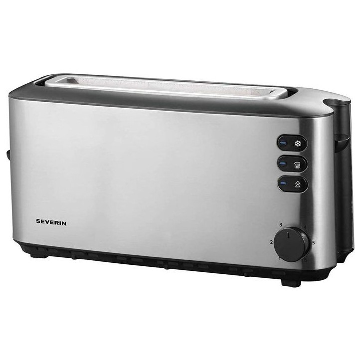 Grille-pain automatique compact - SEVERIN - AT 2515 - Toaster compact 1 fente, Réglage brunissage, Fonction décongélation, in